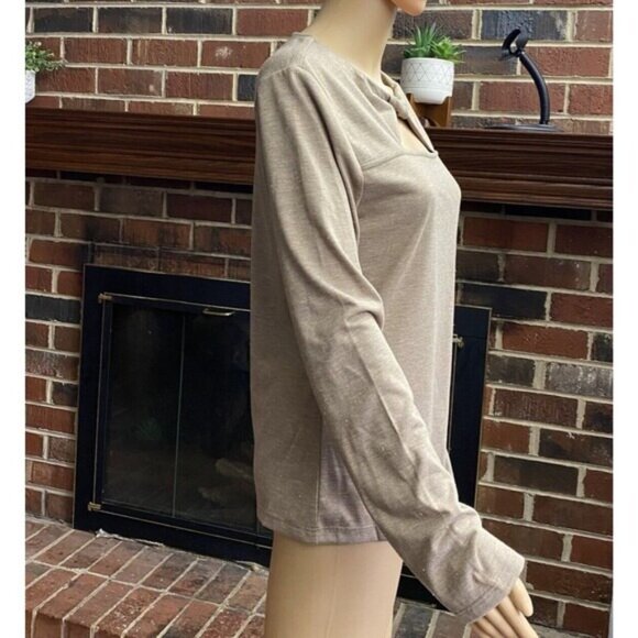 Tommy Hilfiger Women's Shiny Long Sleeve Lurex Twist Front Knit Top Size L New - Picture 12 of 15